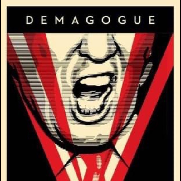 Demagogue. 18 inches x 24 inches. Screen print on cream Speckle Tone paper. - Picture 2 of 2